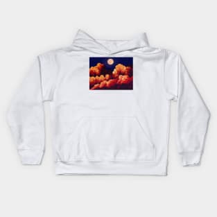 Warm Clouds at Night Kids Hoodie